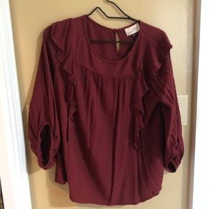 Red Ruffle Top